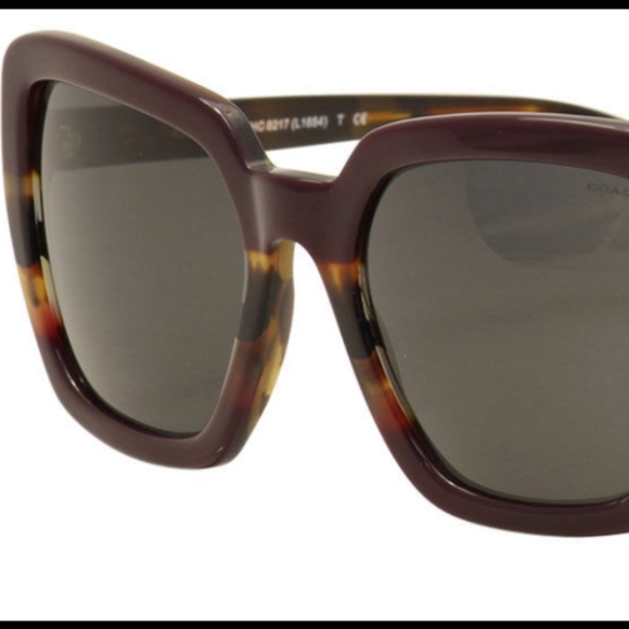 Coach oxblood/tort varsity stripe sunglasses 57mm - Picture 6 of 7